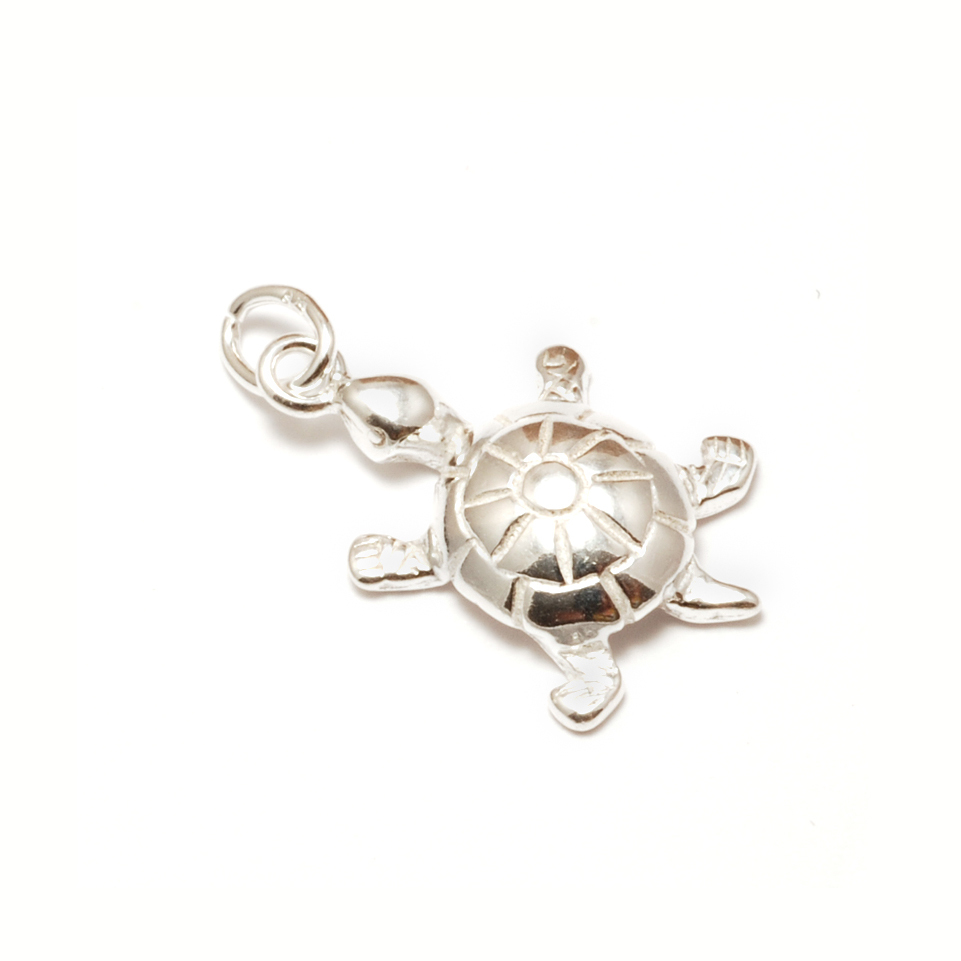 Charms & Solderable Accents Sterling Silver Turtle Charm